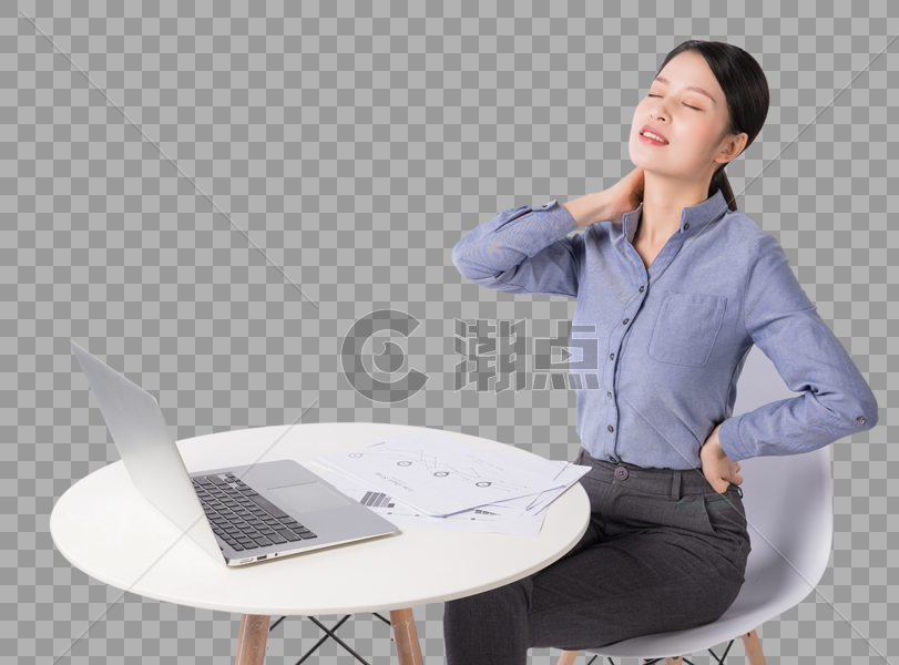 职场女性腰酸背痛图片素材免费下载
