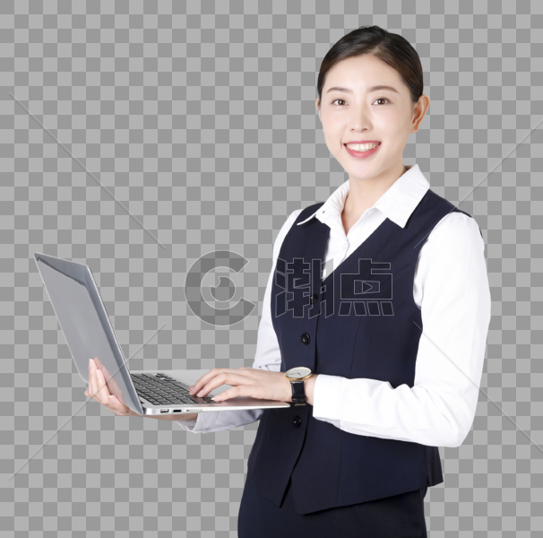 电脑办公的商务女性图片素材免费下载