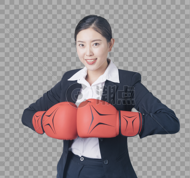 打拳击的职场女性图片素材免费下载