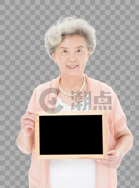 老年奶奶黑板展示图片素材免费下载
