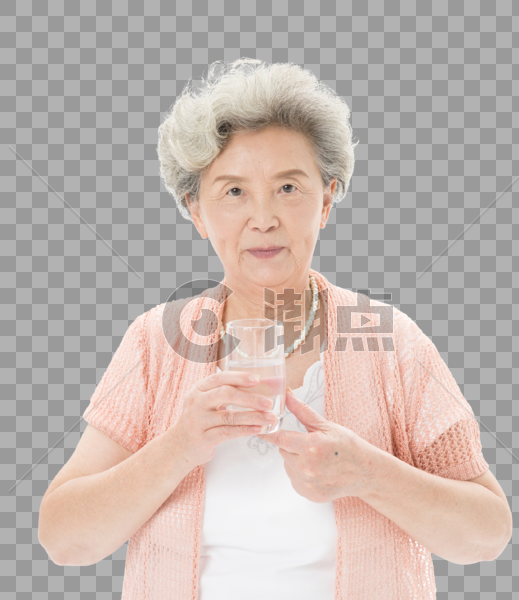 老年人奶奶健康饮水图片素材免费下载