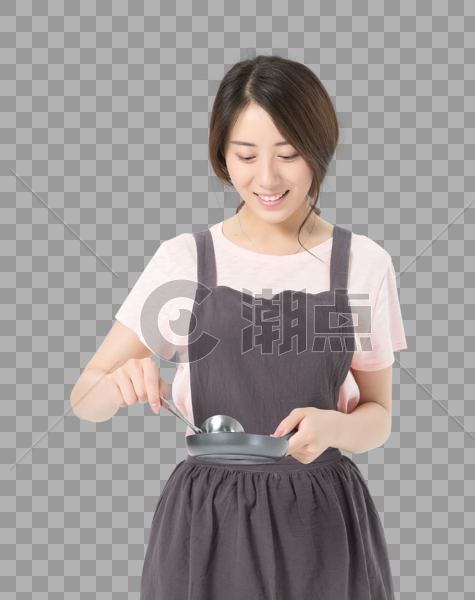 居家女性烹饪做饭图片素材免费下载
