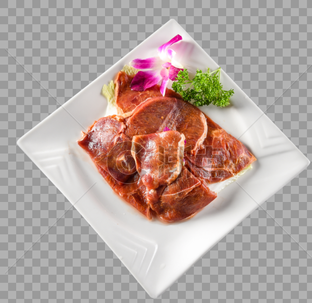 火锅配菜之腌制好的牛肉片图片素材免费下载