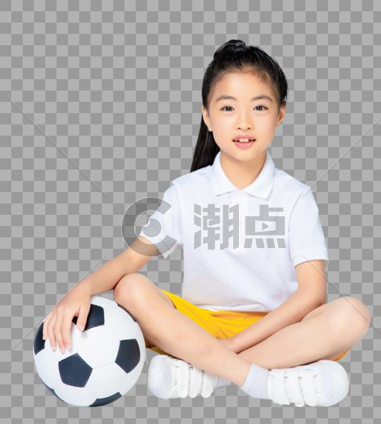 踢足球的小女孩图片素材免费下载