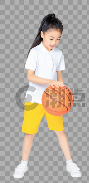 打篮球的小女孩图片素材免费下载