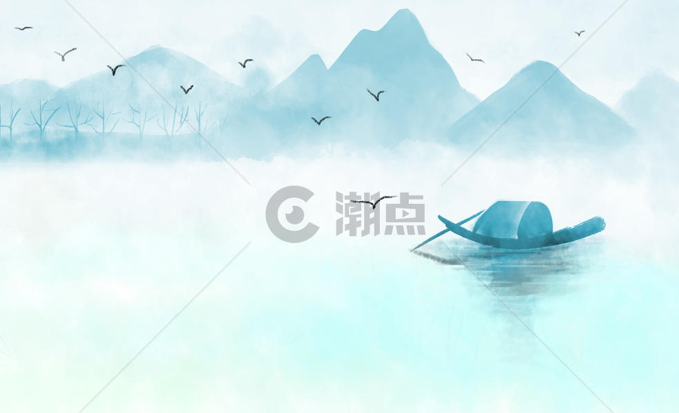 中国画水墨画背景挂画图片素材免费下载