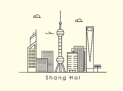上海风光插画图片素材免费下载