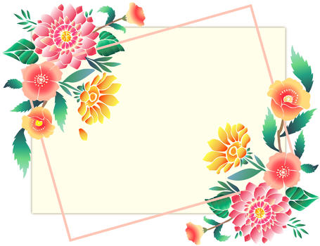 花卉装饰框图片素材免费下载