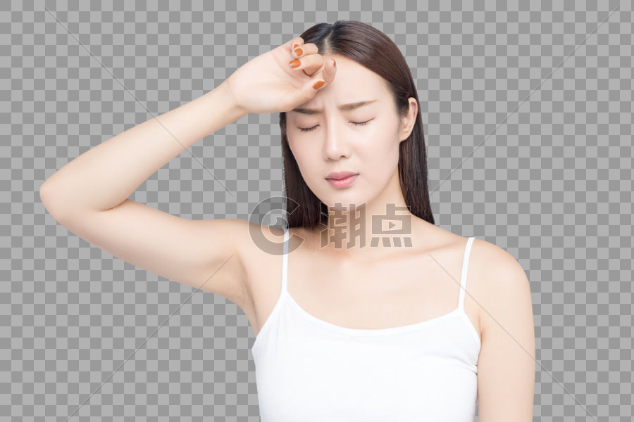女性头疼生病图片素材免费下载
