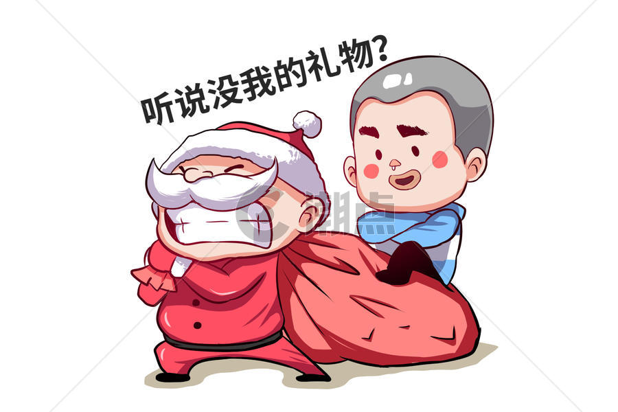 乐福小子卡通形象圣诞节配图图片素材免费下载