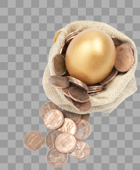 金色鸡蛋和金币图片素材免费下载