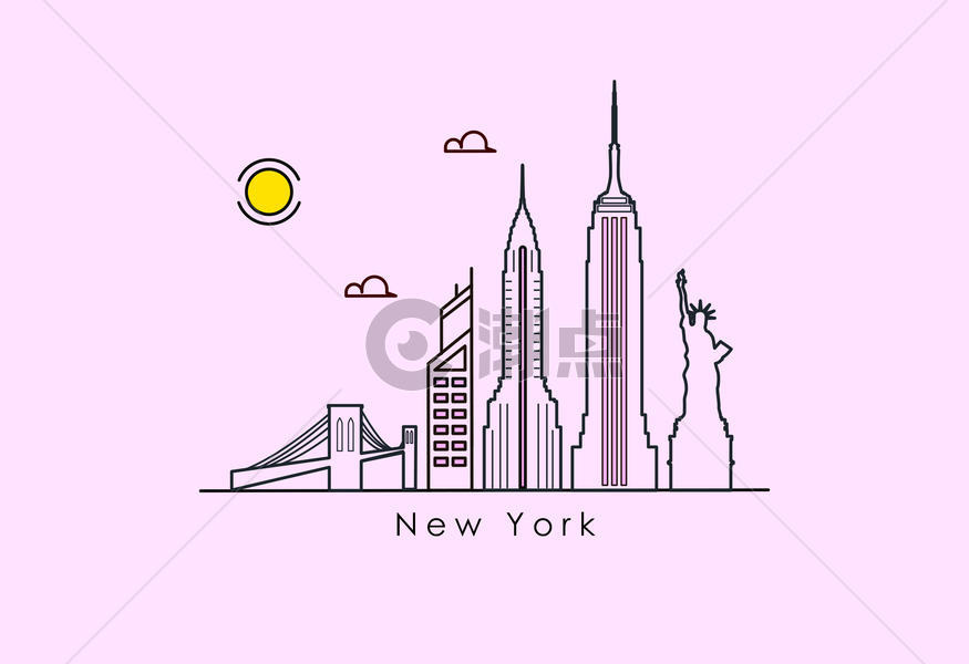 纽约地标建筑图片素材免费下载
