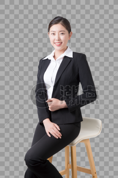 坐凳子上的商务女性图片素材免费下载