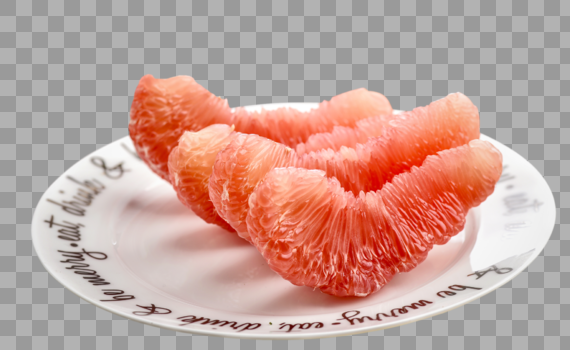刨开的红心柚子图片素材免费下载