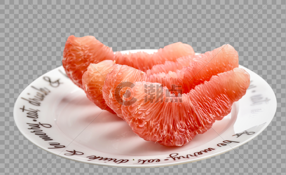 刨开的红心柚子图片素材免费下载