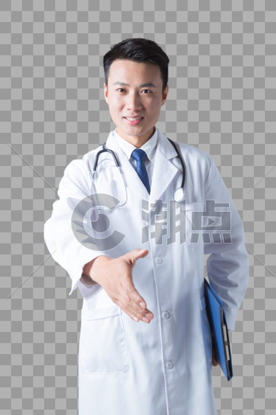 医生握手形象展示图片素材免费下载