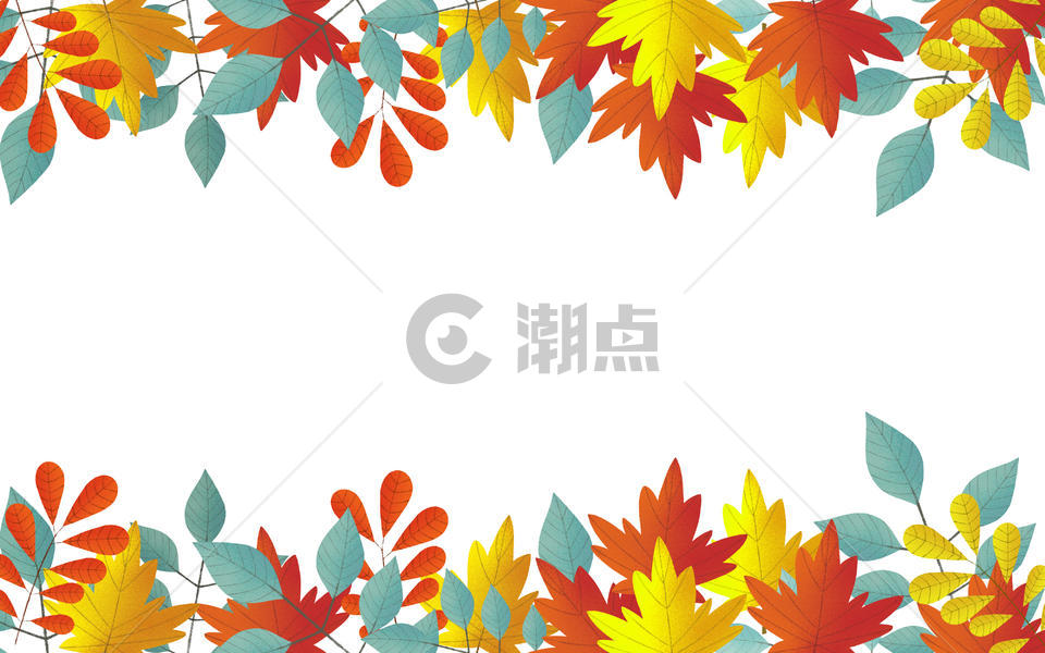 秋天手绘枫叶背景图片素材免费下载
