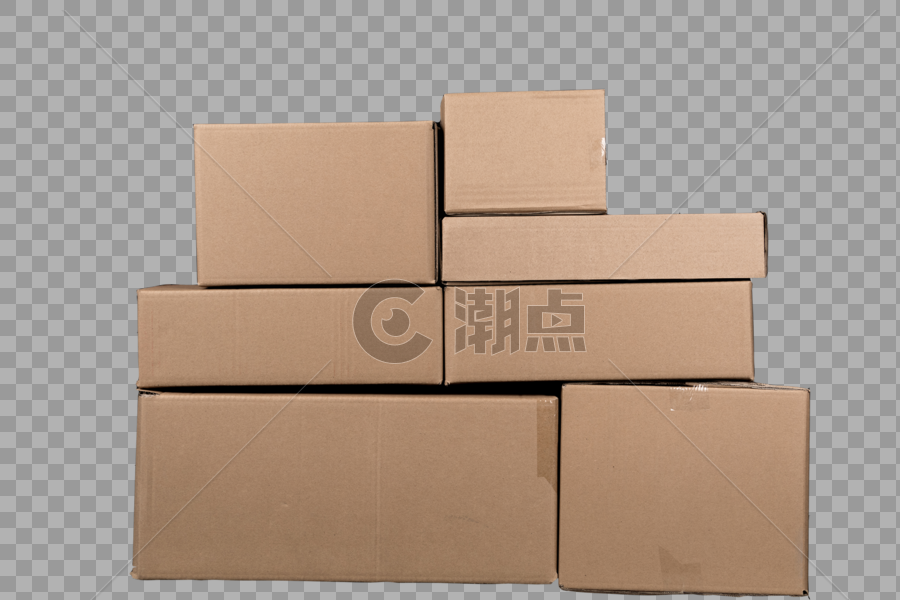 物流快递纸质盒子排列叠放图片素材免费下载