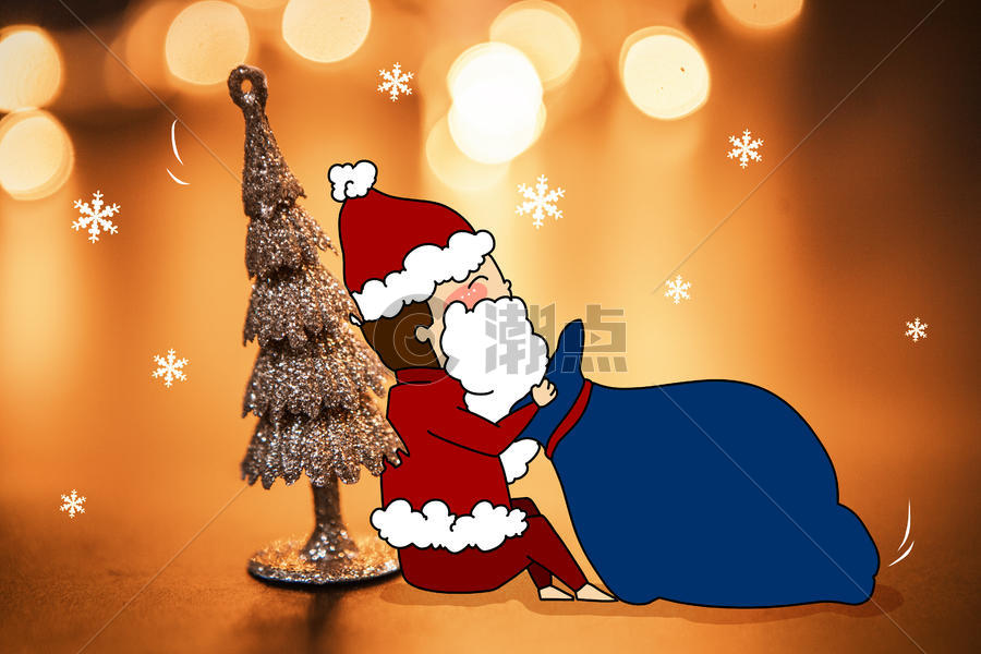 圣诞老人创意摄影插画图片素材免费下载