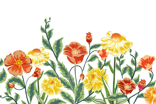 复古花卉植物图片素材免费下载