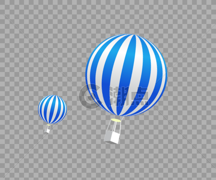 糖果色的热气球图片素材免费下载