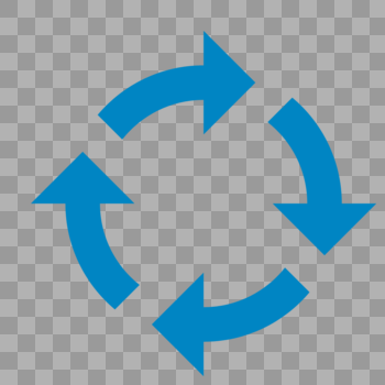 蓝色循环符号图片素材免费下载