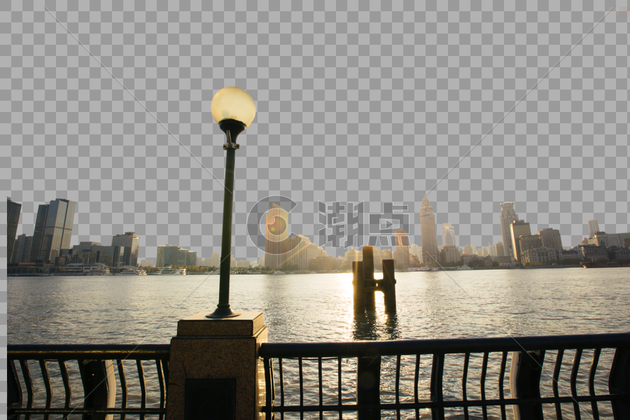 上海地标黄昏时的滨江大道图片素材免费下载