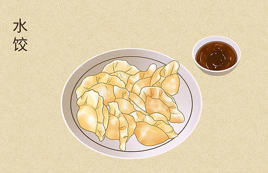 水饺美食插画图片素材免费下载