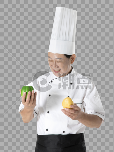 厨师拿蔬菜图片素材免费下载