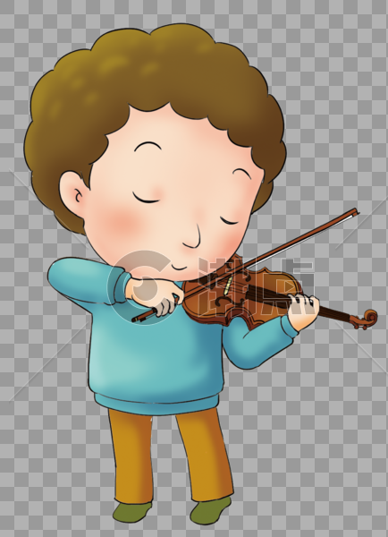 拉小提琴演奏男孩图片素材免费下载