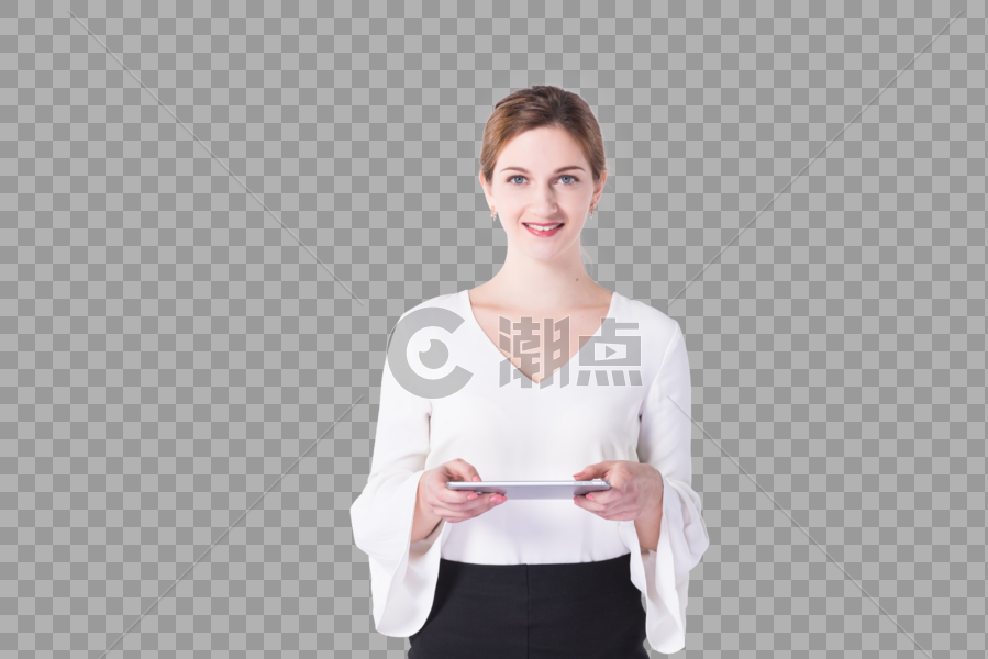 外国女性白领用平板电脑图片素材免费下载
