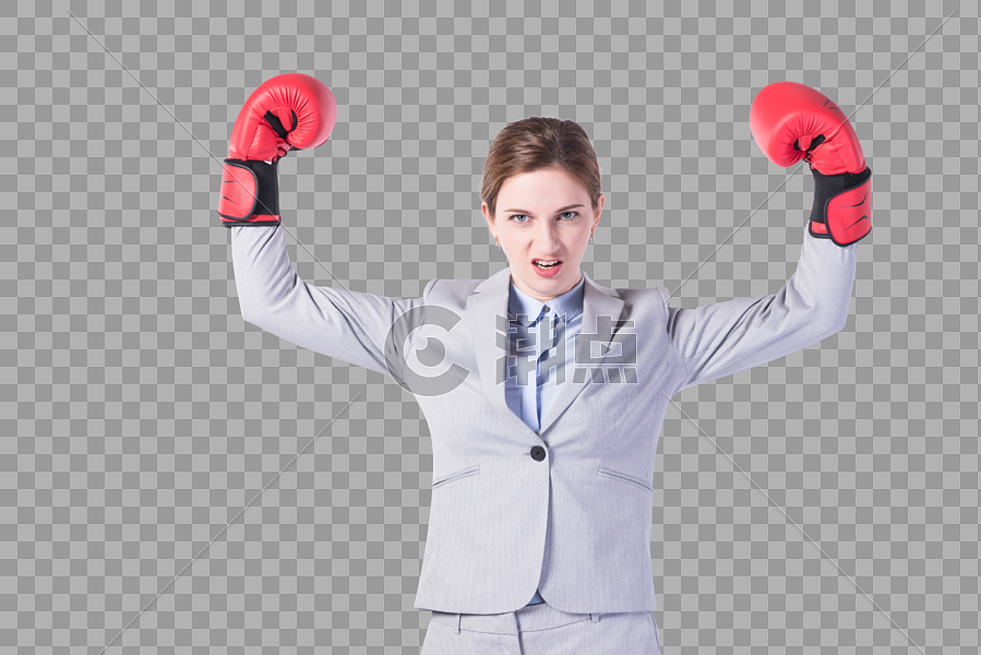 国外商务女性拳击图片素材免费下载
