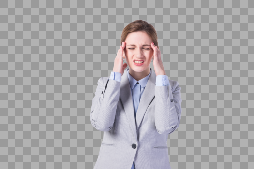 国外商务女性压力头痛图片素材免费下载
