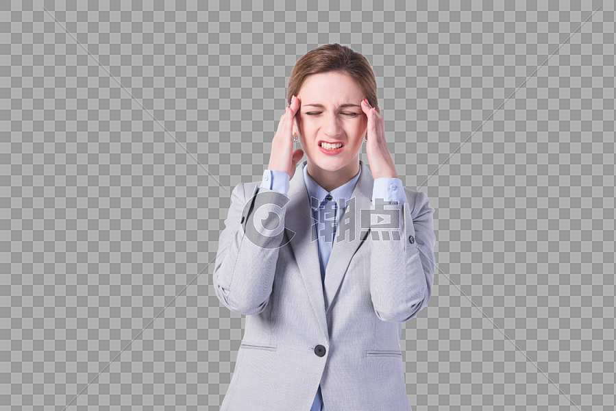 国外商务女性压力头痛图片素材免费下载