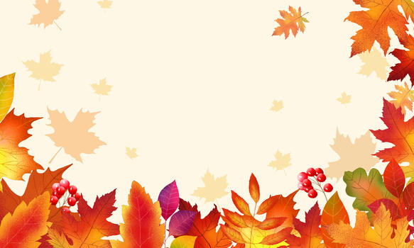 秋天手绘水彩枫叶背景图片素材免费下载