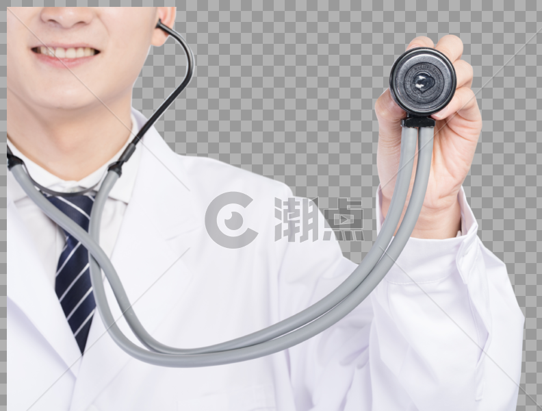手拿听诊器的男性医生图片素材免费下载