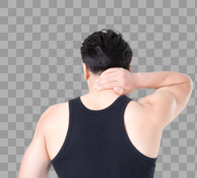 运动健身男性脖子疼图片素材免费下载