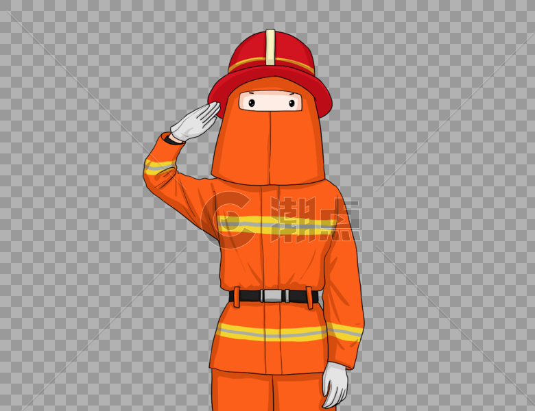 消防员卡通人物形象图片素材免费下载