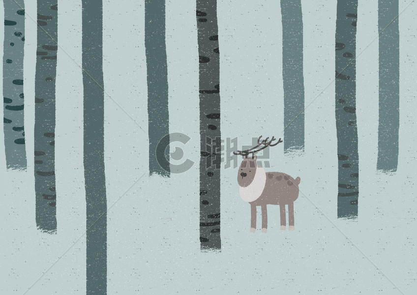 冬日雪地童话图片素材免费下载
