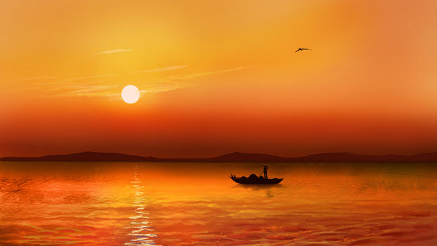 夕阳之美图片素材免费下载