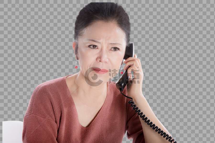 老年女性接电话哭泣图片素材免费下载