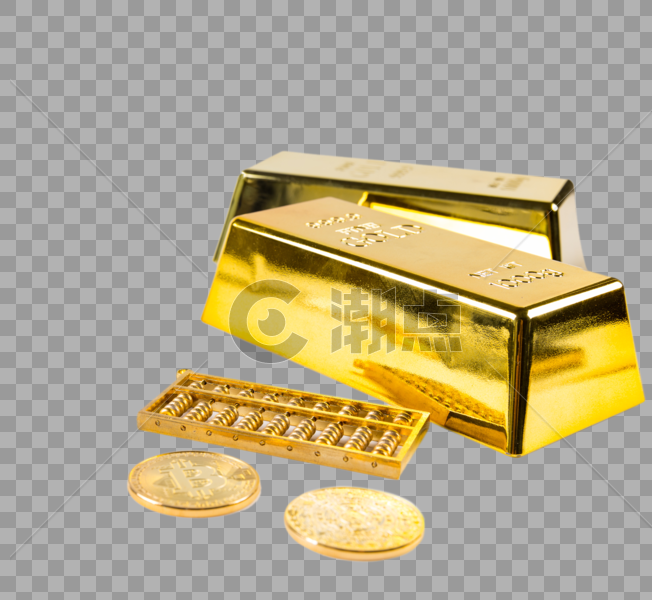 金砖硬币算盘图片素材免费下载