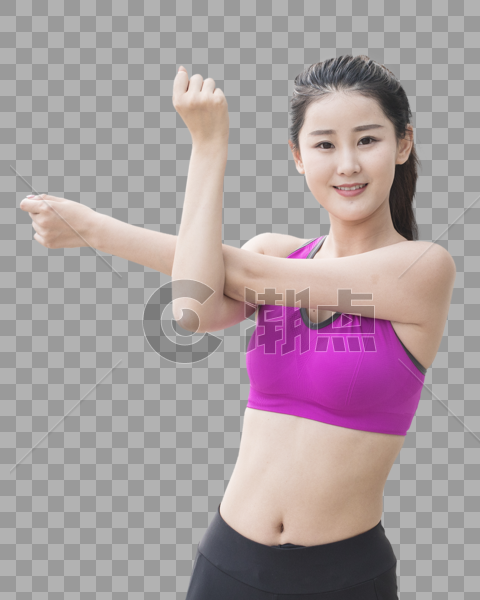 户外运动健身女性热身动作图片素材免费下载