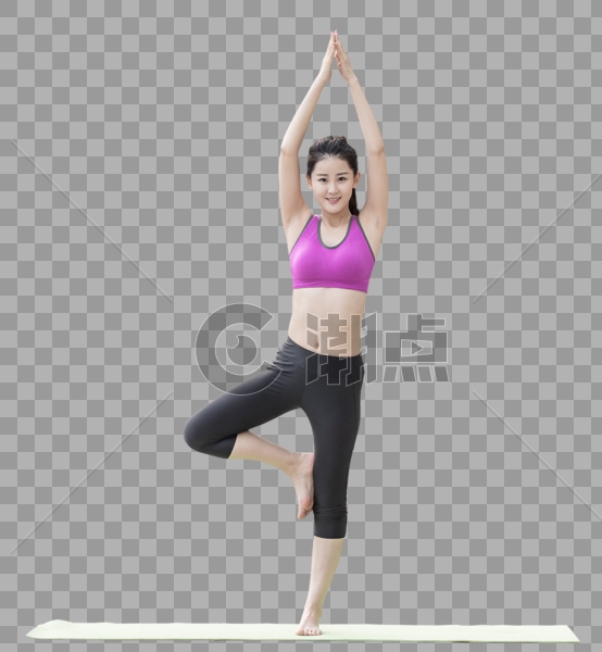 户外瑜伽运动女性动作图片素材免费下载