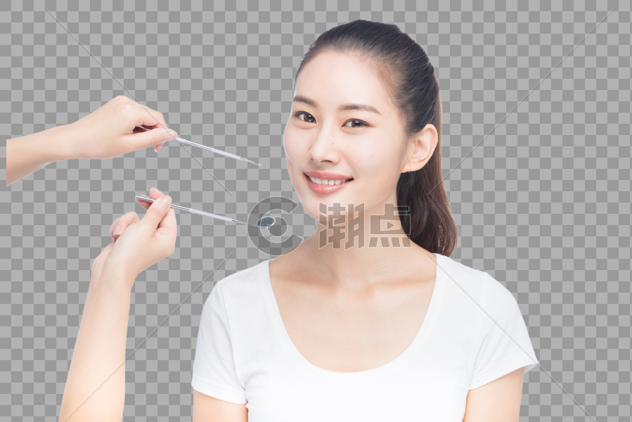 美女检查牙齿口腔图片素材免费下载