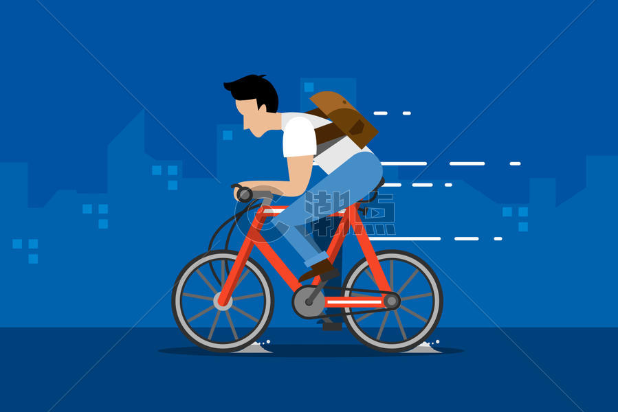 骑自行车的男人图片素材免费下载