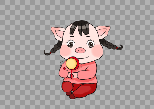 新年猪形象图片素材免费下载