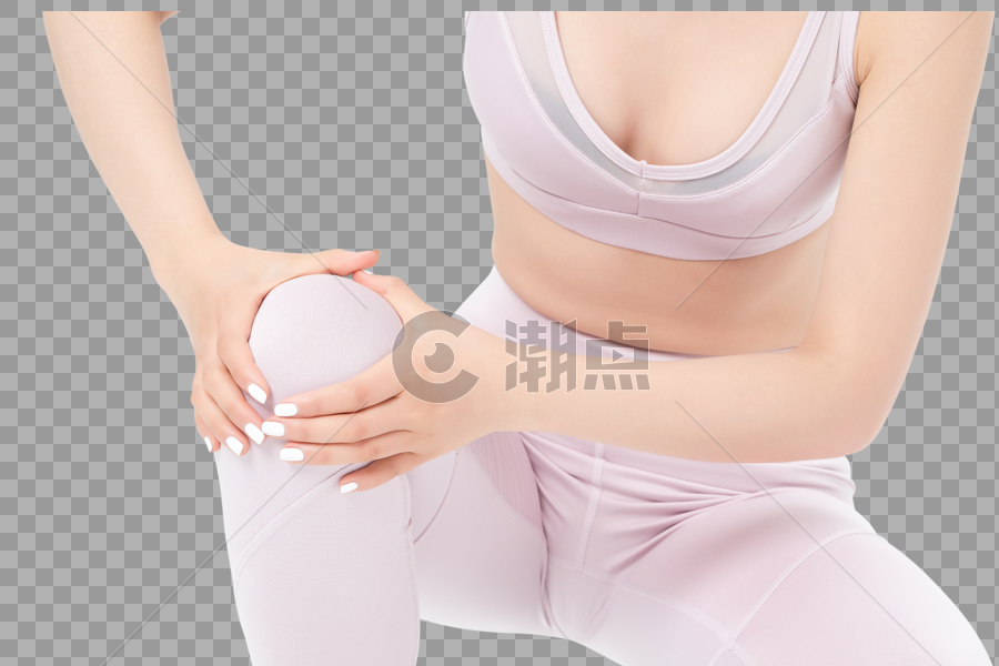 运动健身女性膝盖疼痛图片素材免费下载