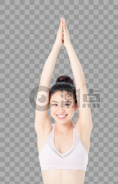 运动健身美女舒展手臂图片素材免费下载