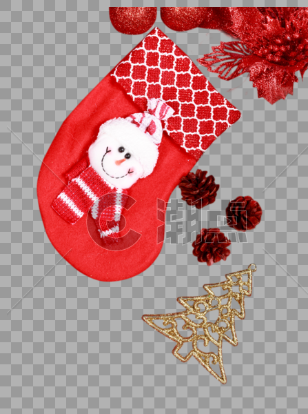 圣诞节红喜装扮饰品背景图片素材免费下载